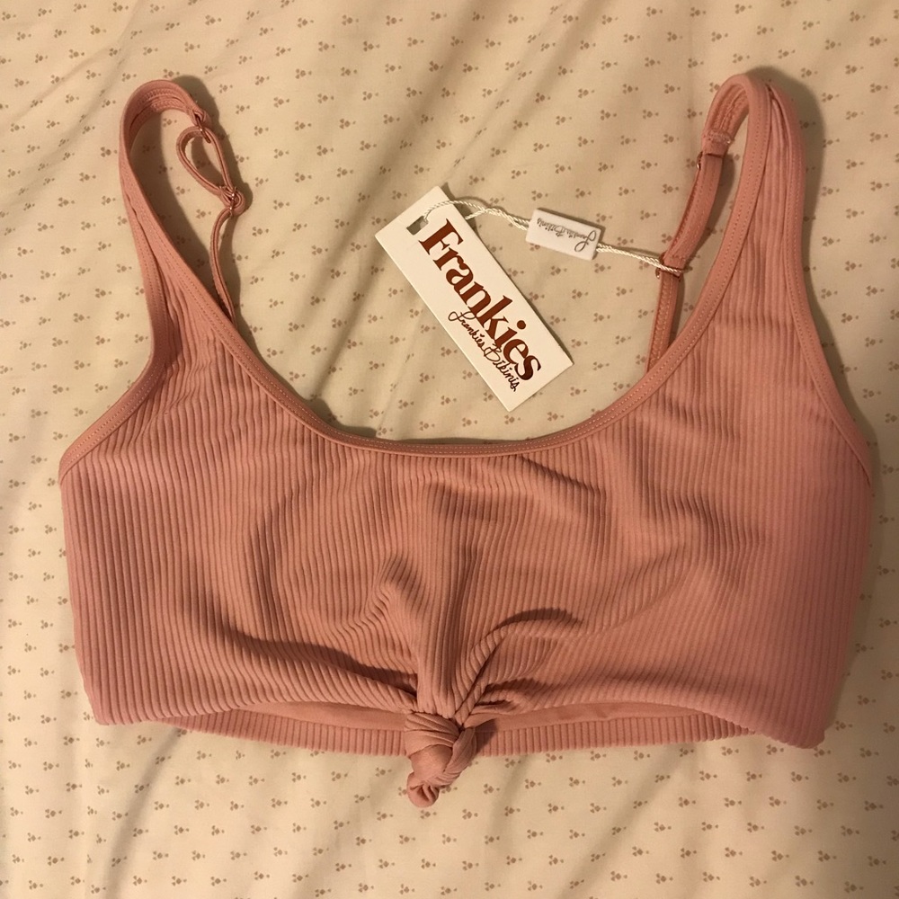 NWT Frankie’s Bikinis S Greer Top Vintage Rose